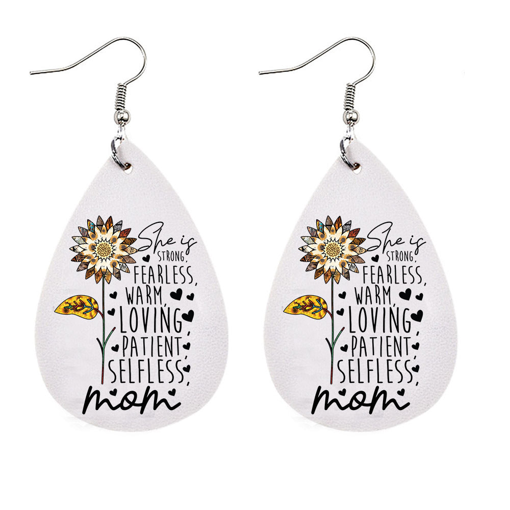 Pendientes De Cuero De Leopardo Para El Día De La Madre al por mayor