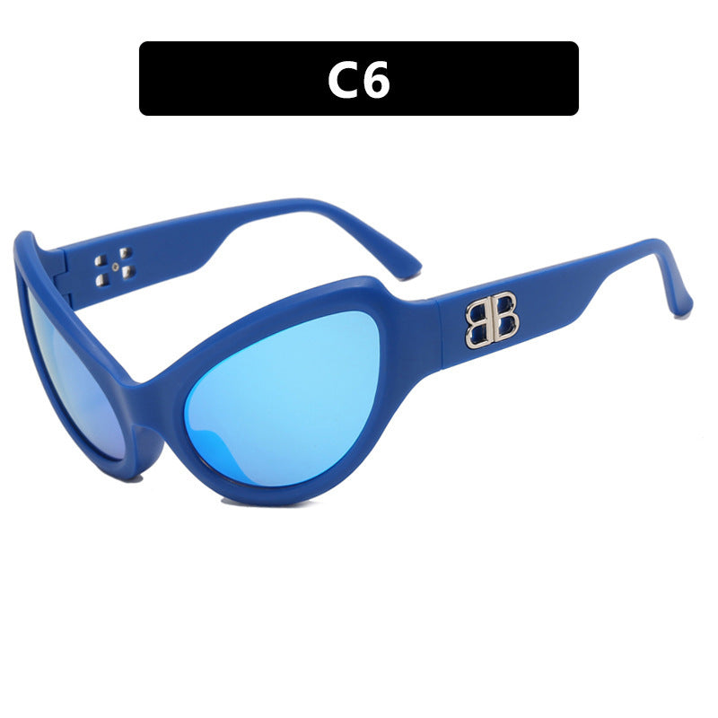 Wholesale PC Futuristic Alphabet B Ladies Sunglasses