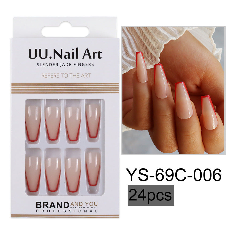 Parches de mejora de uñas extendidas de color sólido sólido de plástico al por mayor