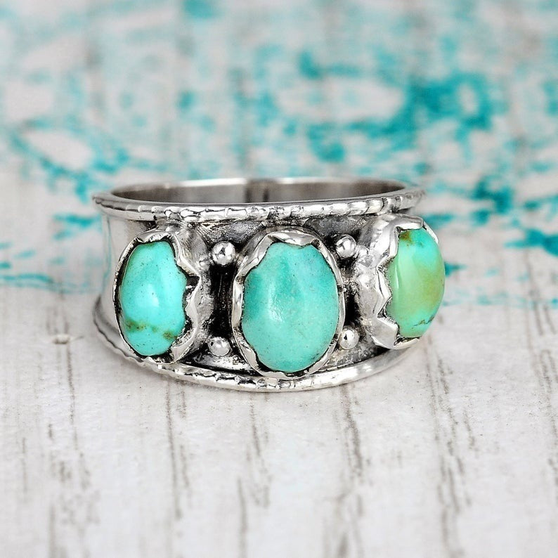 Wholesale Vintage Turquoise Rings Alloy