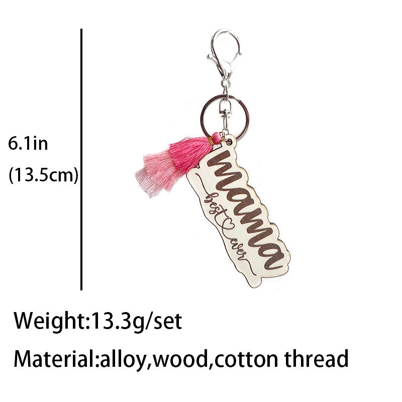 Wholesale Cotton Mother's Day Gift Tassel Keychain