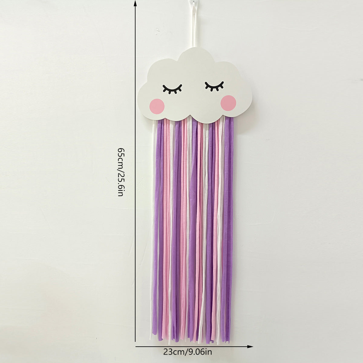 Wholesale Wool Smiley Cloud Rainbow Ornament