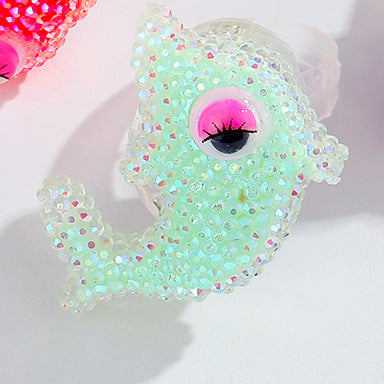 Wholesale Resin Cartoon Sea Animal Luminous Ring