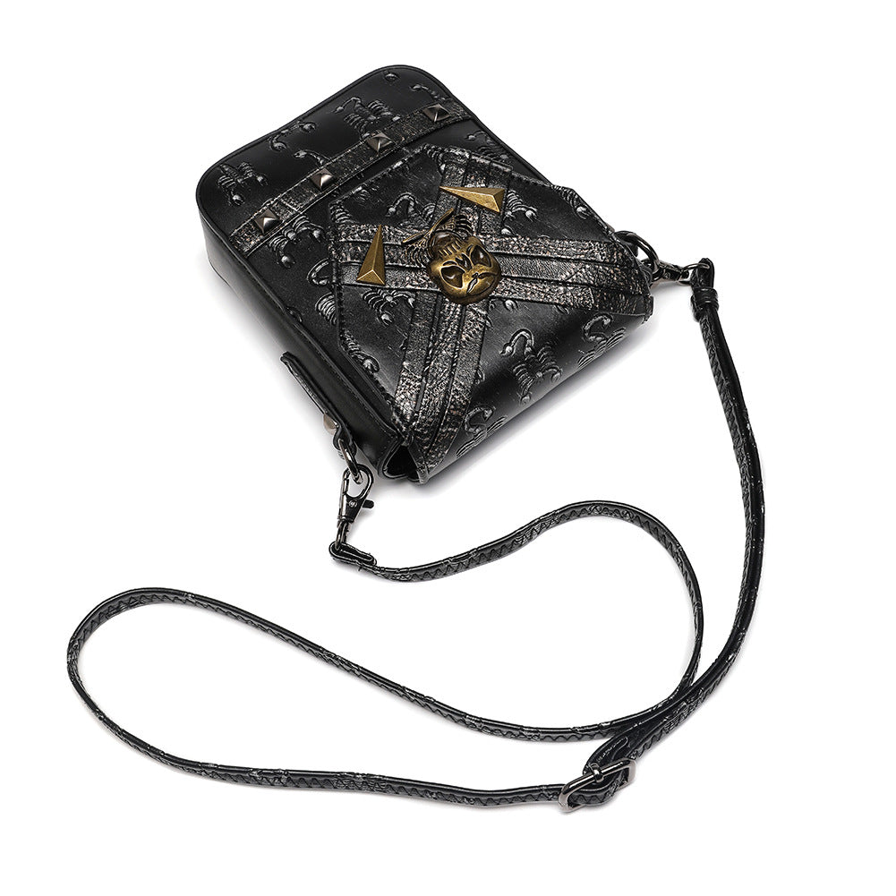 Wholesale PU Punk Style Skull Crossbody Bag