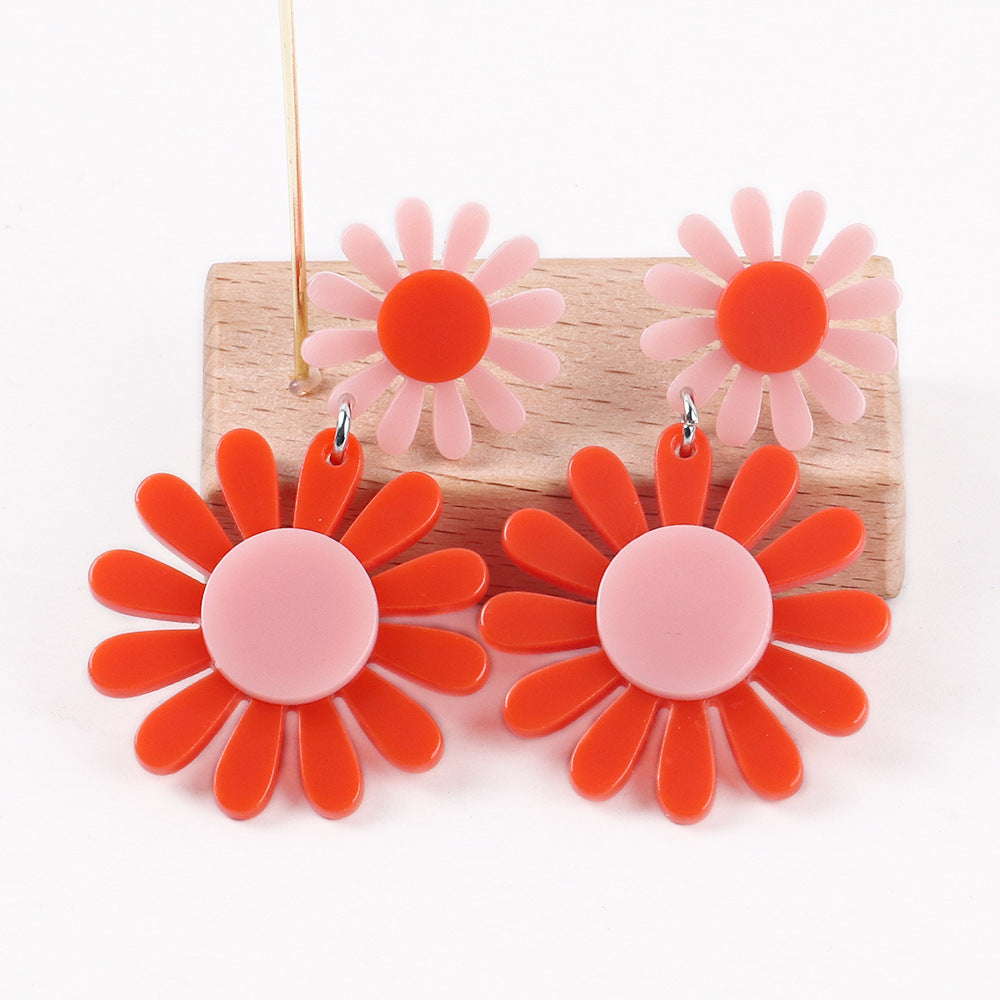 Pendientes acrílicos de margarita bohemia al por mayor