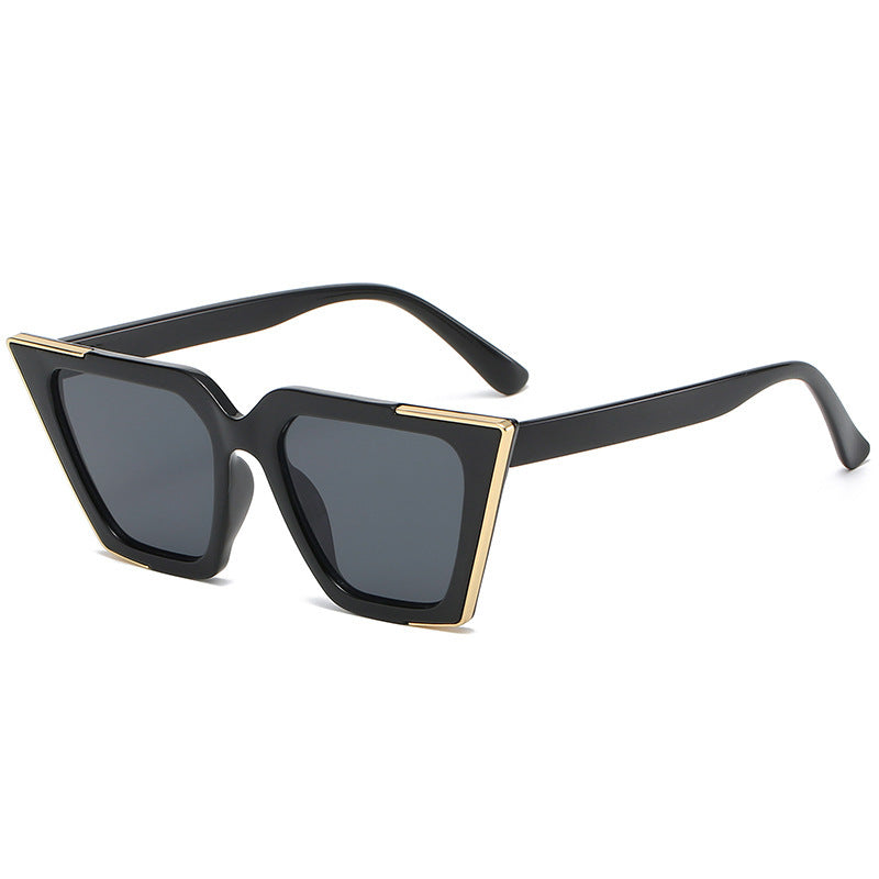 Gafas de sol de PC de bordes de metal de gradiente de ojo de gato al por mayor