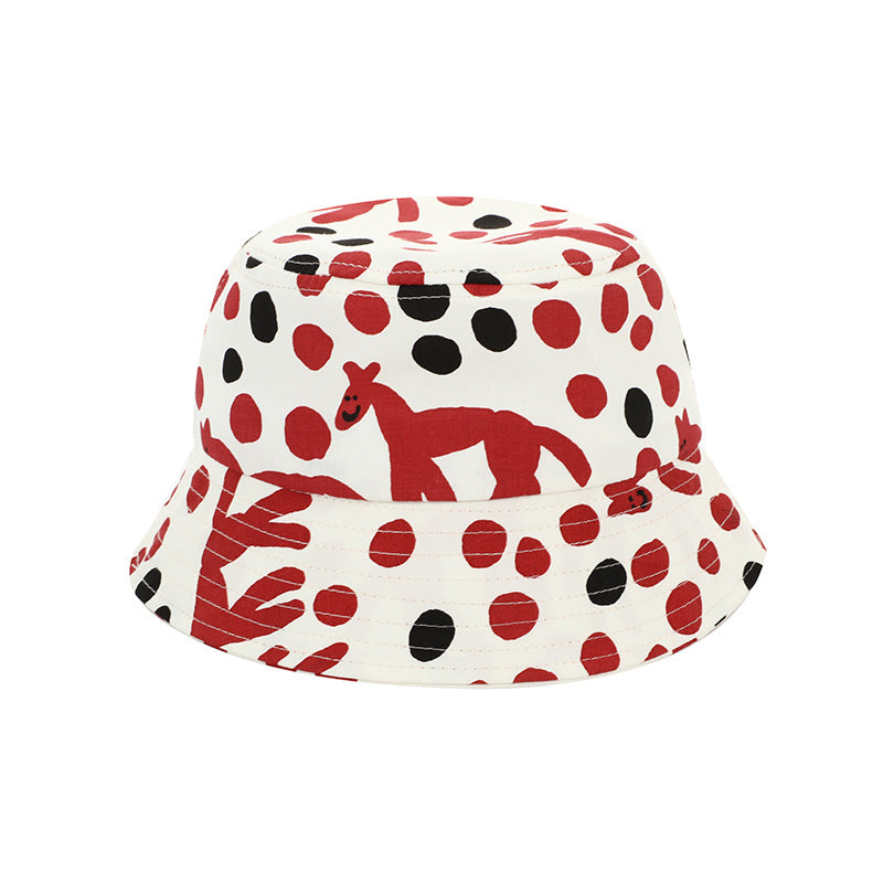 Venta al por mayor Sombrero de pescador de algodón con lunares para niños