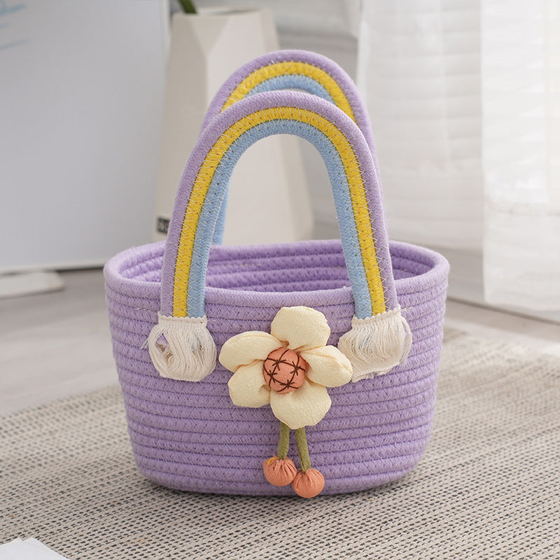 Wholesale Cotton Rope Woven Flower Bag