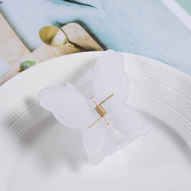 Wholesale Butterfly Gradient Matte Resin Hair Clips