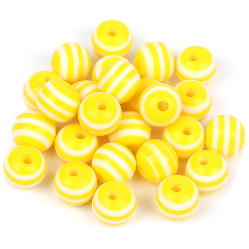 Wholesale 1000PCS Color Striped Resin Beads 6/8/10MM