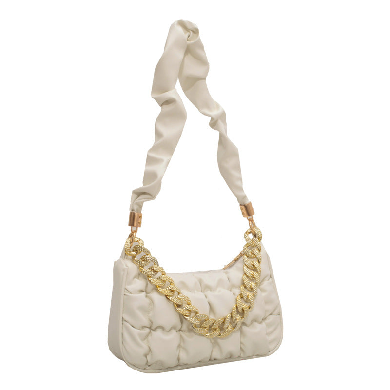 Wholesale Pleated Chain PU Shoulder Bag