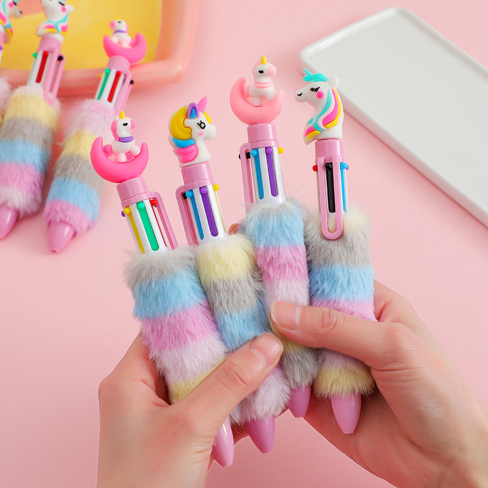 Wholesale Cartoon Plush Unicorn Ballpoint Pen