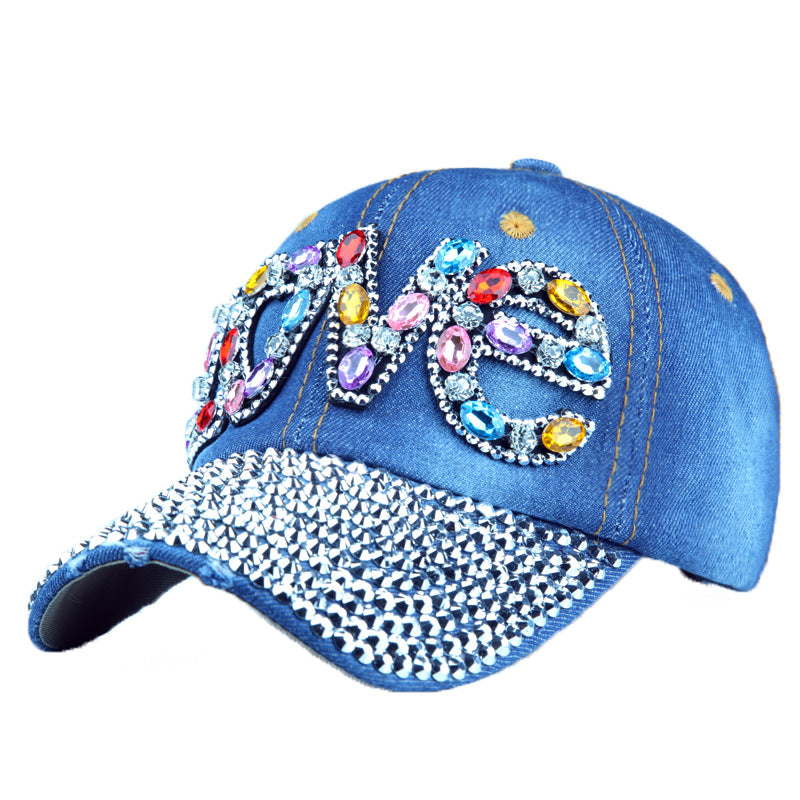 Wholesale Acrylic Diamond Letter LOVE Baseball Cap
