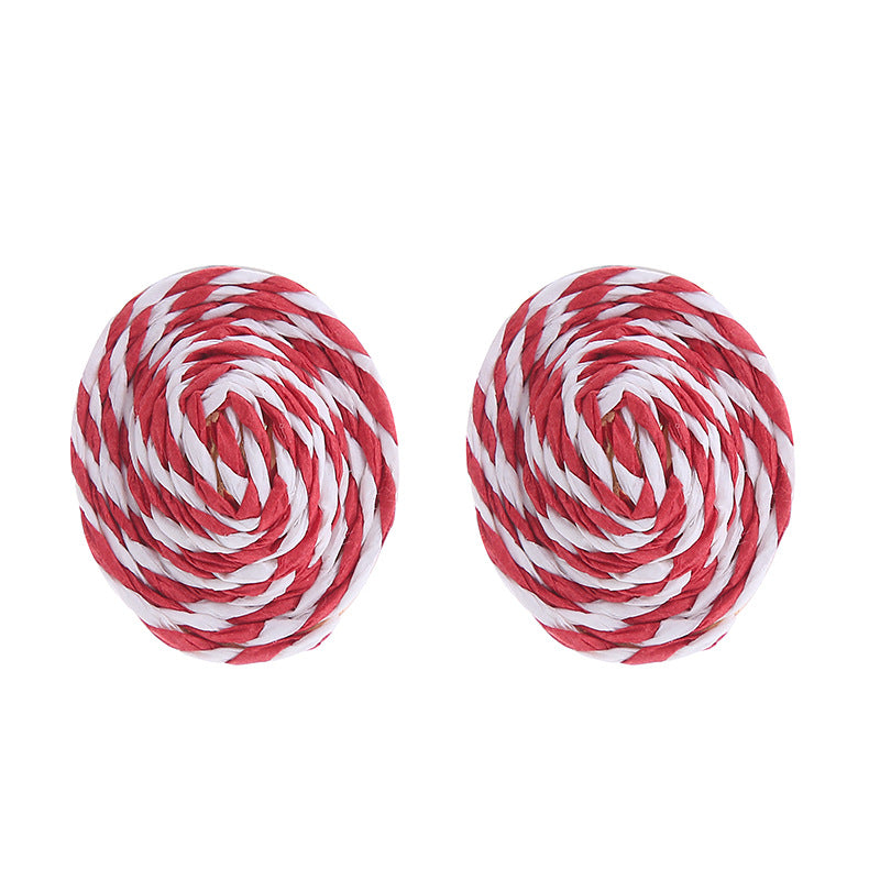 Grupo de color rafia al por mayor tachuelas ovales