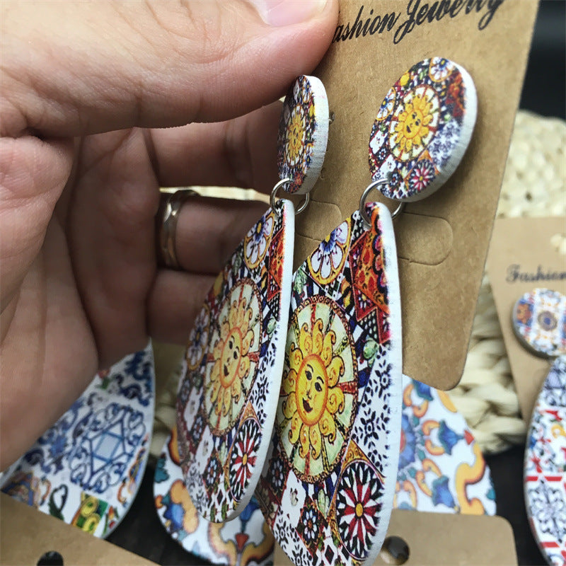 Wholesale Italian Milanese Wood Earrings