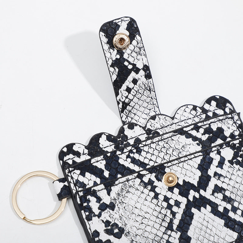 Llavero de la tarjeta de patrón de serpiente de cuerda al por mayor