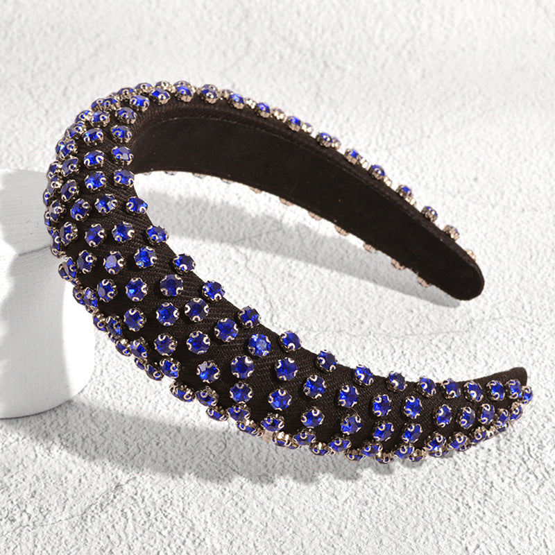 Diadema de esponja de diamante completo de diamantes de imitación barrocos al por mayor