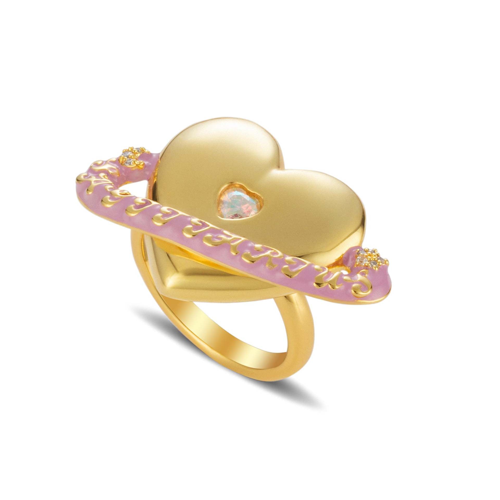Wholesale Real Gold Plating Heart Copper Rings