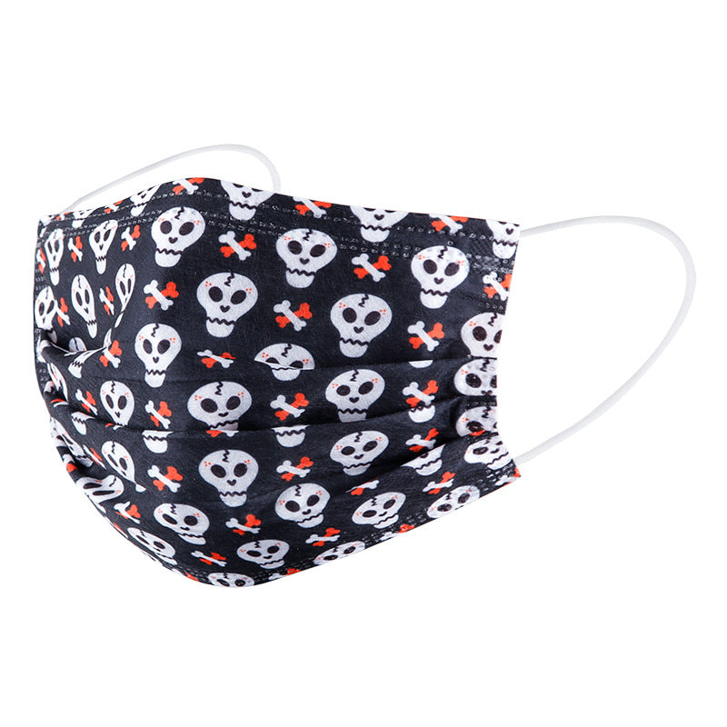 Wholesale 10pcs Halloween Disposable Masks with Meltblown Funny  Non-woven Fabric Face Masks