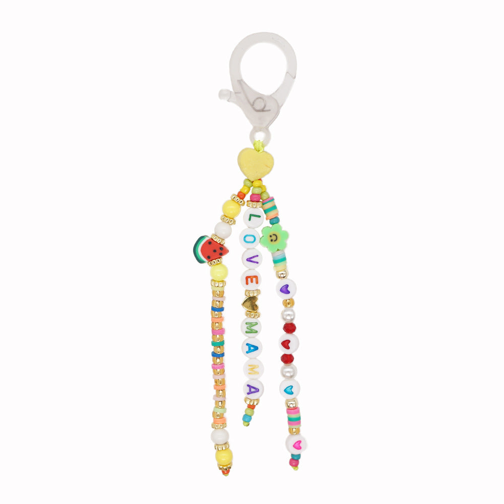 Wholesale Beaded Clay Keychain