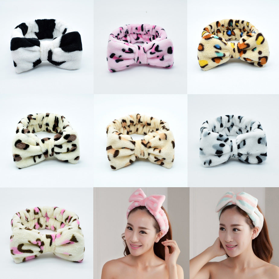 Wholesale Plush Leopard Fabric Headband