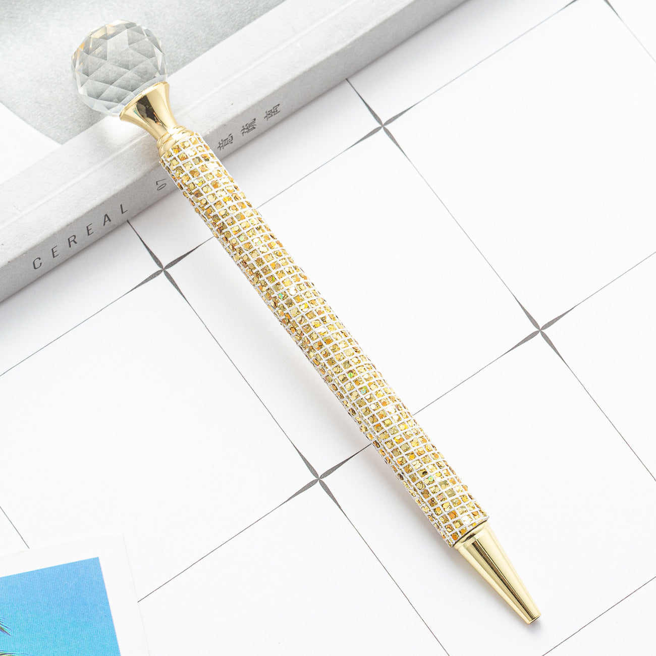 Wholesale Metal Round Diamond Sequin Ballpoint Pen