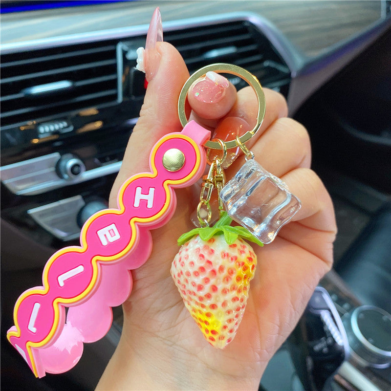 Llavero de fruta helada de PVC al por mayor