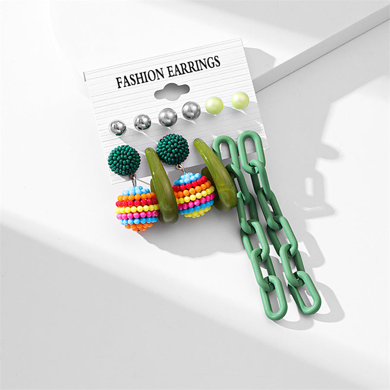 Conjunto de aretes de acrílico de color caramelo de joyería al por mayor