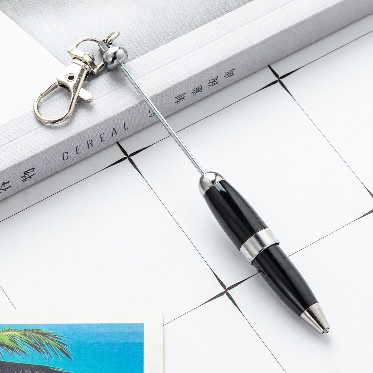 Wholesale 11.9cm Beadable Pens Portable Mini Pen Metal Pen DIY Keychain Bar