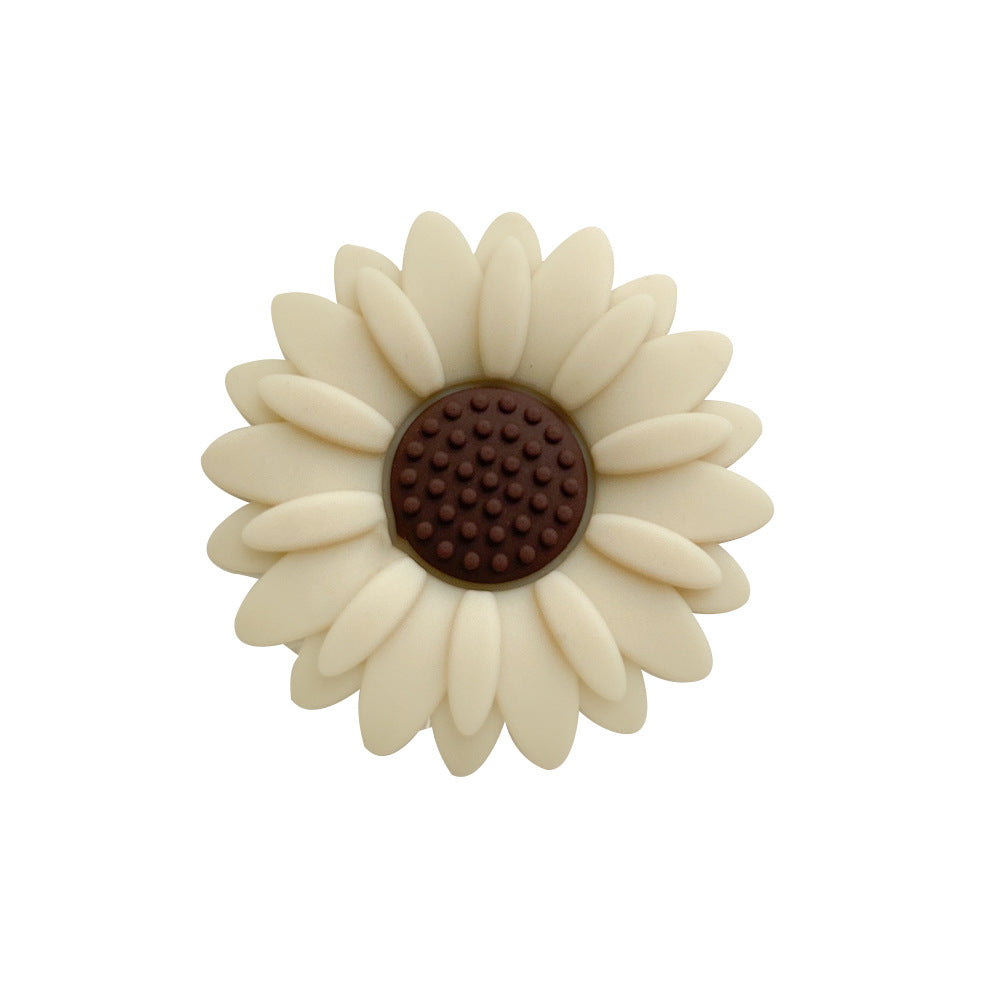 Wholesale 20mm 10PCS Daisy Flowers Food Grade Cartoon DIY Focal beads Silicone