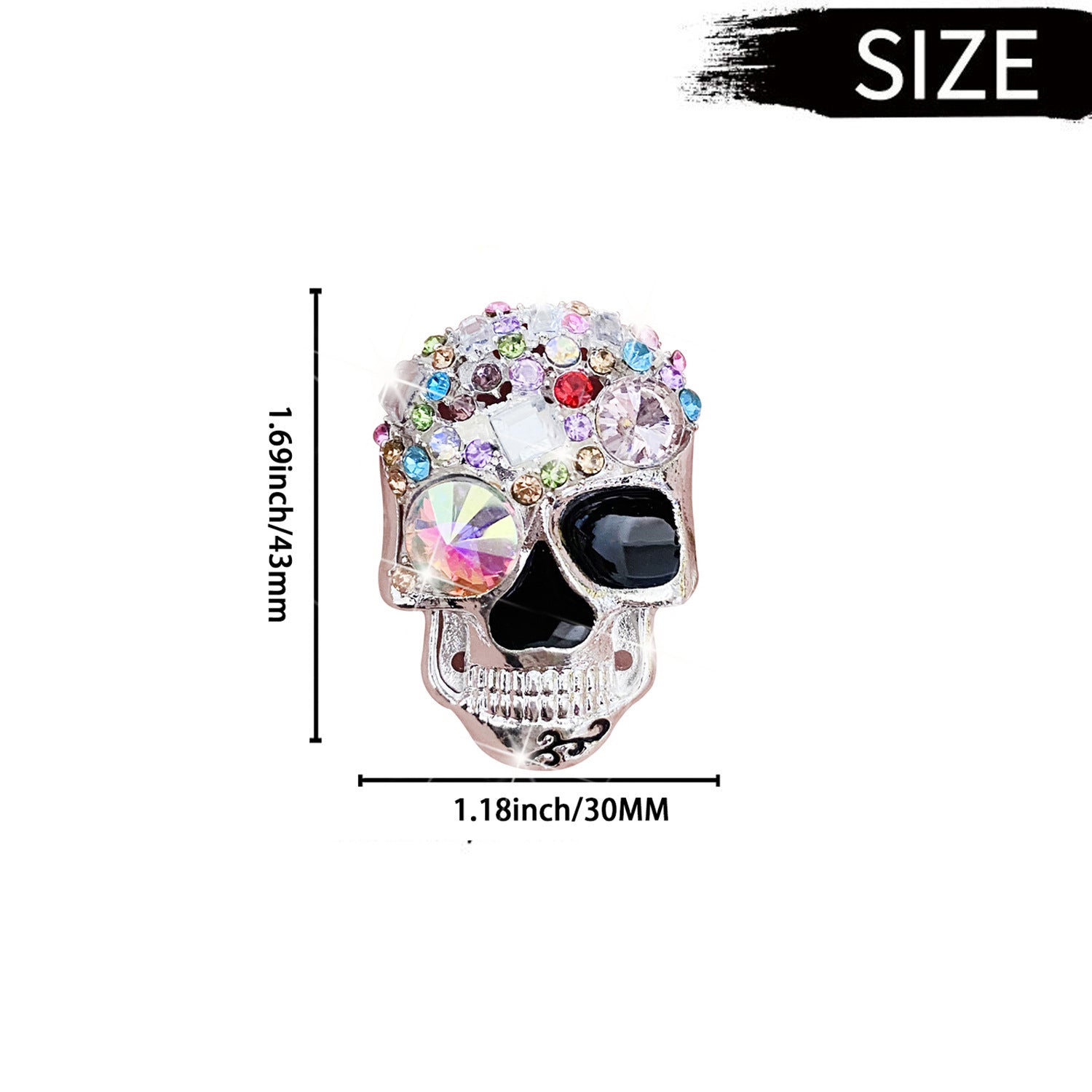 Wholesale Colored Diamond Retro Skull Car Perfume For Car