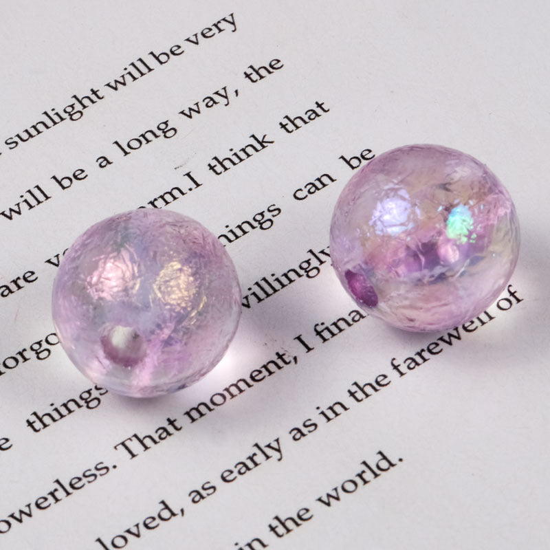 Venta al por mayor, 100 Uds., cuentas acrílicas coloridas de glaciar, 16mm