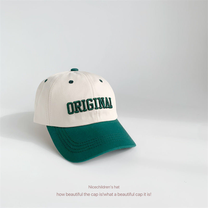 Sombrero de béisbol de los niños del bordado del alfabeto de la coincidencia de color del algodón al por mayor