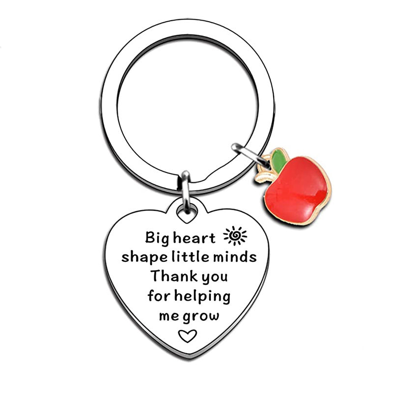Wholesale Teacher's Day Stainless Steel Keychain Thanksgiving