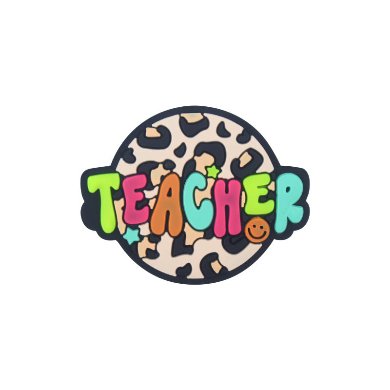 Wholesale Books Apples Teachers Silicone Focal Beads