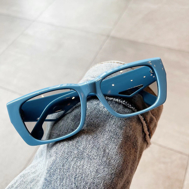 Wholesale PC Square Frame Jelly Color Sunglasses