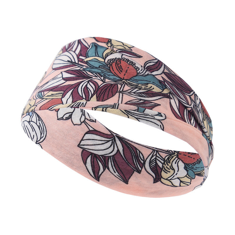 Venda al por mayor lazo elástico del pelo de la tela de la cruz del lado estrecho