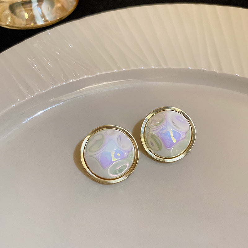 Wholesale Real Gold Plated Silver Needle Vintage Earrings Imitation Pearl