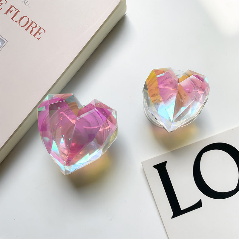 Wholesale Plastic Geometric Laser Love Airbags Mobile Phone Holders