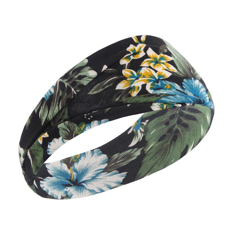 Venda al por mayor lazo elástico del pelo de la tela de la cruz del lado estrecho