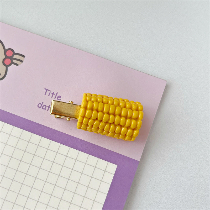 Wholesale Acrylic Funny Food Hair Clips 10PCS