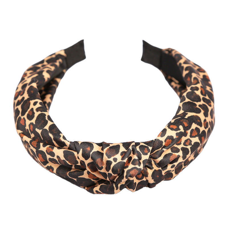 Diademas anudadas cruzadas de ala ancha de leopardo manchado al por mayor