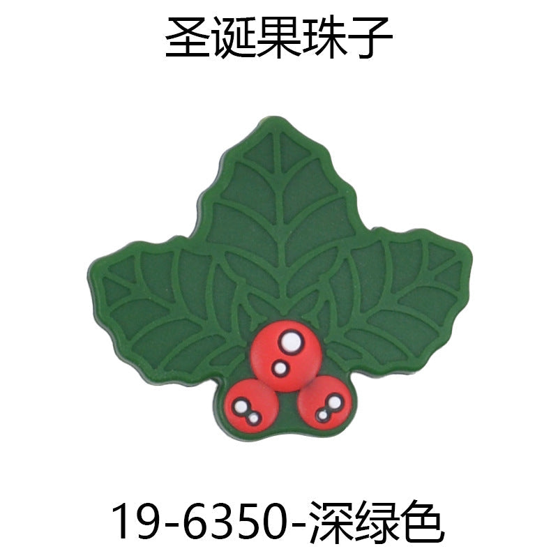 Cuentas de silicona de bebé de Navidad de Navidad verde al por mayor