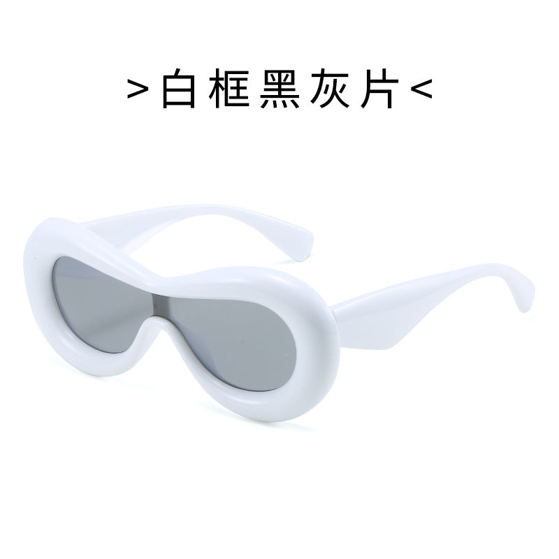 Wholesale PC Personalized Wide-brimmed One-piece Sunglasses