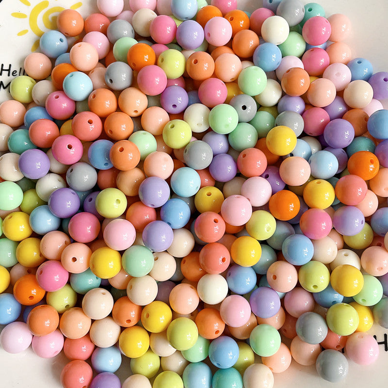 Wholesale 500PCS/Pack 6MM Glossy Candy Color Acrylic Beads