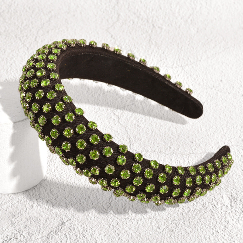 Diadema de esponja de diamante completo de diamantes de imitación barrocos al por mayor