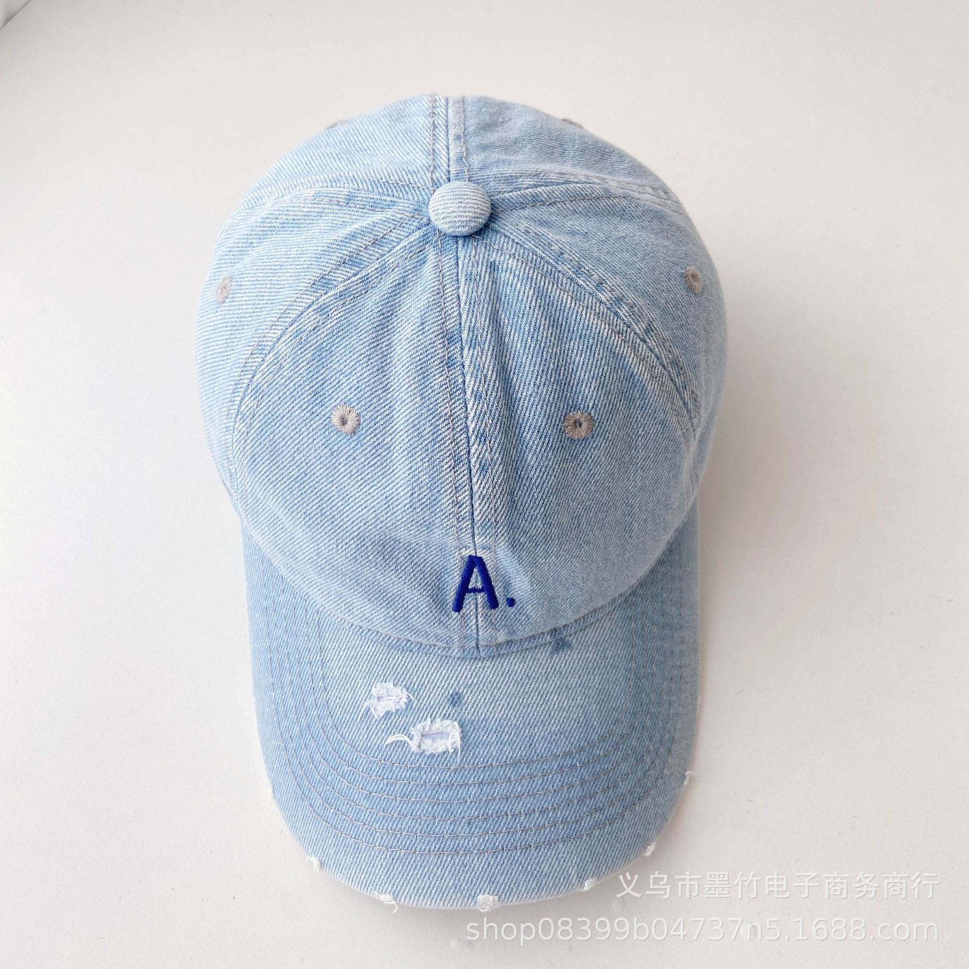 Wholesale A Letter Embroidery Denim Baseball Cap