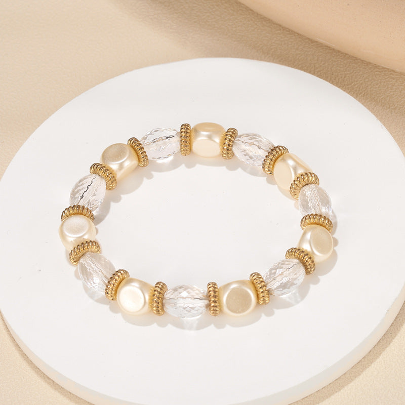 Wholesale Vintage Acrylic Beaded Alloy Bracelet