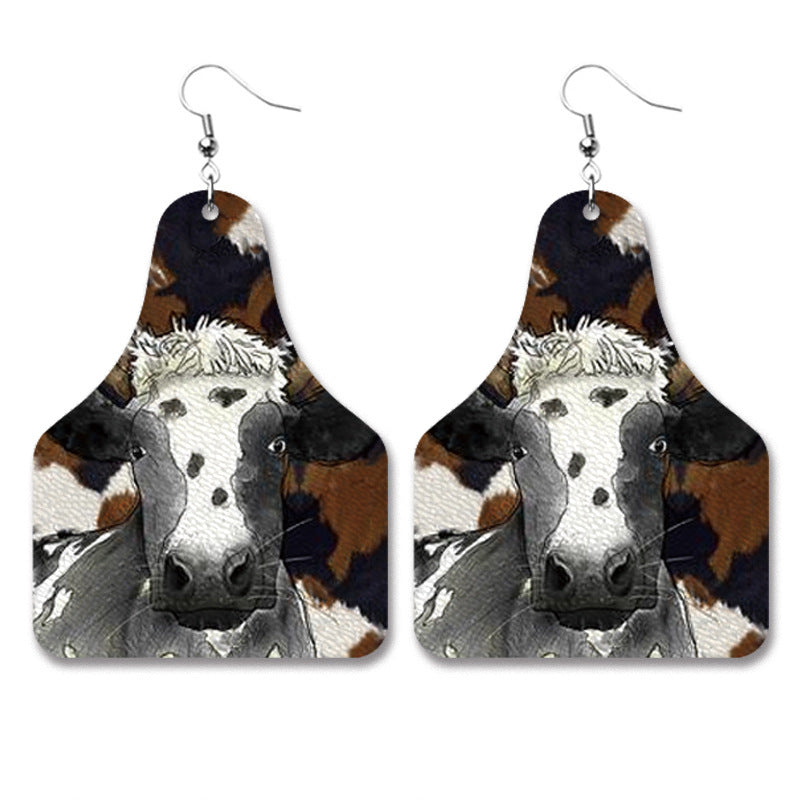 Wholesale 2Pairs/Pack Cow Leather Earrings
