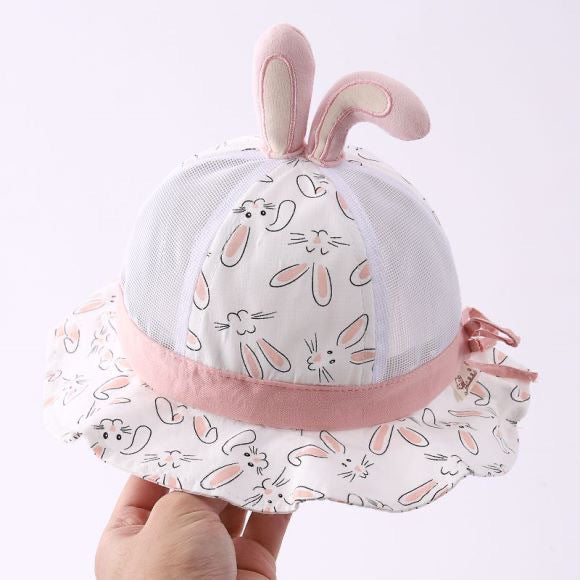 Cartoon de algodón al por mayor Lindo gorro de pescador de conejo